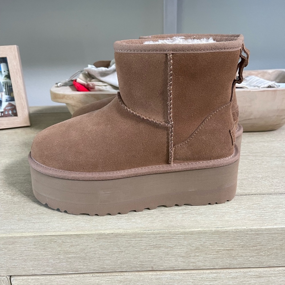 UGG Tan Winter Platform Boots